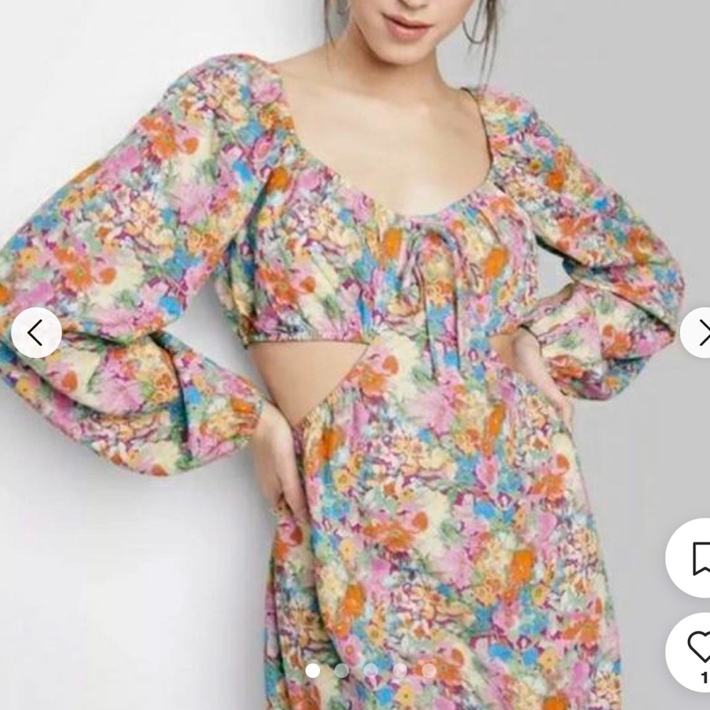 Wild Fable Cut Out Floral Dress